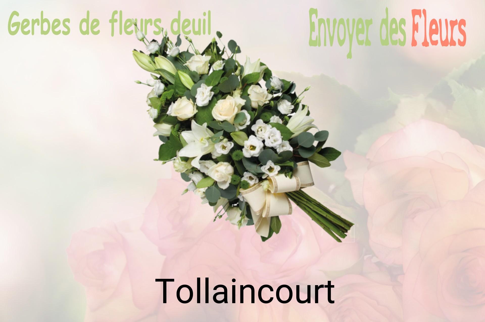 Gerbe de fleurs de deuil livrée à Tollaincourt